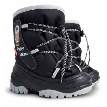 Детские зимние дутики Demar Happy Eskimo C черно-серые